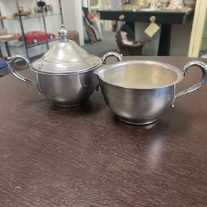 Vintage MRRS Silverplate Cream and Sugar